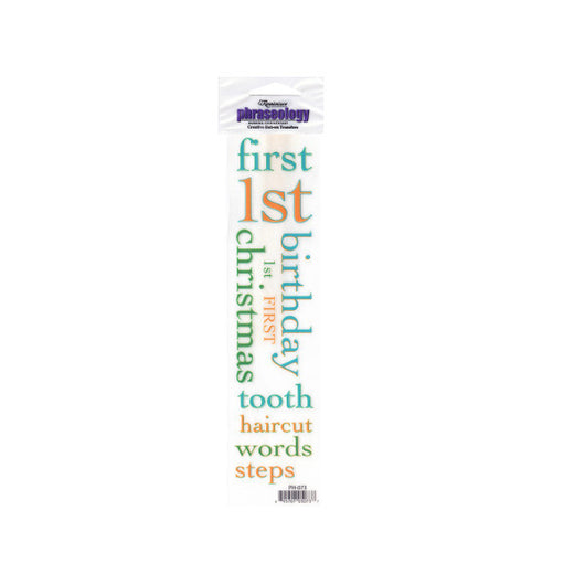 First Phraseology Rub-On Transfer