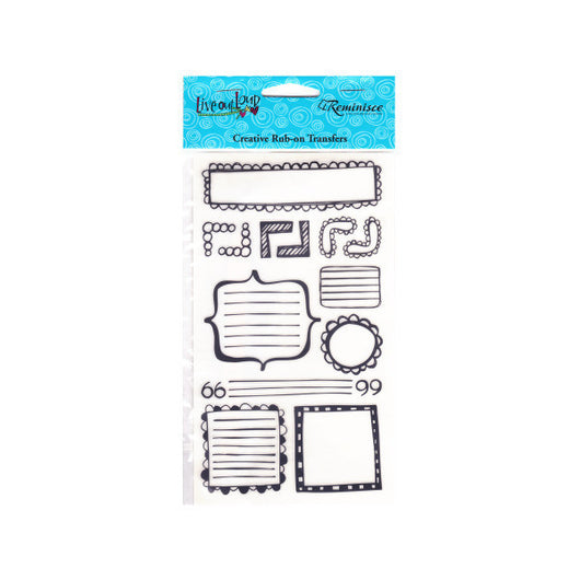 Live Out Loud Journal Creative Rub-On Transfers