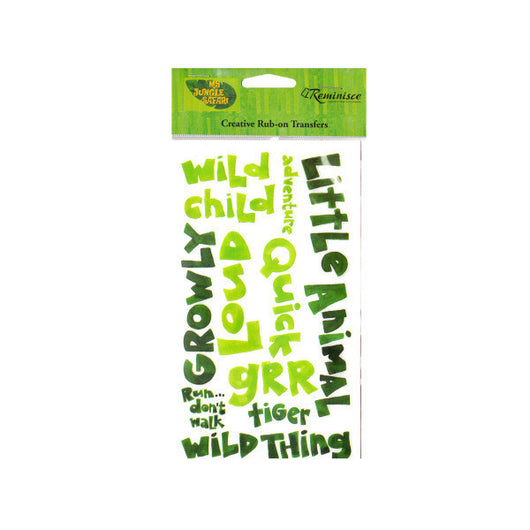 Jungle Phrase Creative Rub-On Transfers