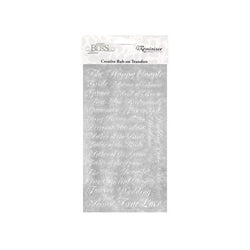 Reminisce Creative Rub-On Transfer Wedding Words