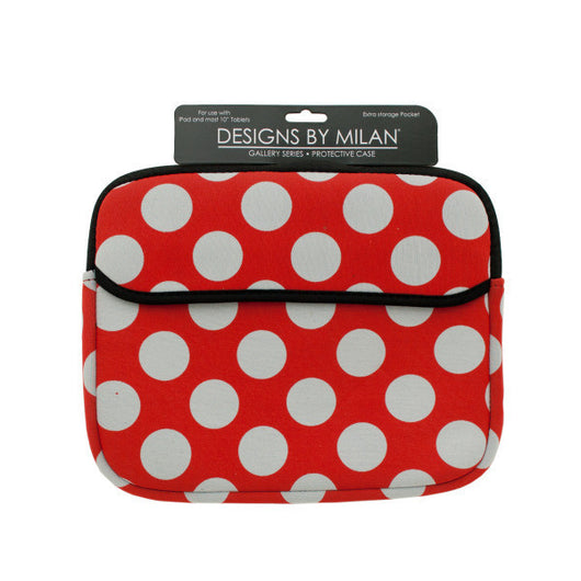 Protective Tablet Case With Red Polka Dot Design