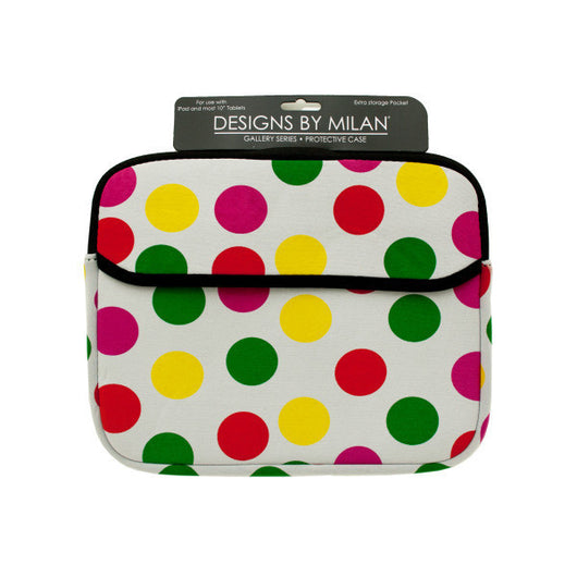 Protective Tablet Case With Multi-Color Polka Dot Design
