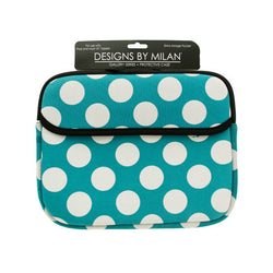 Protective Tablet Case With Teal Polka Dot Design