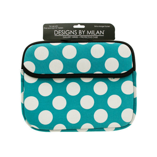 Protective Tablet Case With Teal Polka Dot Design