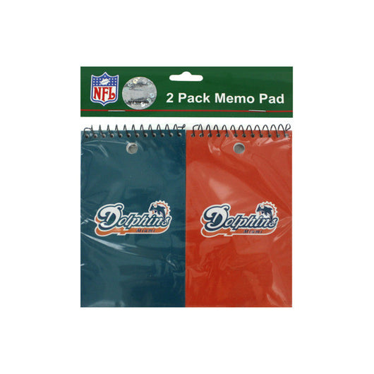 Miami Dolphins Nfl Note Pads, Pack Of 2