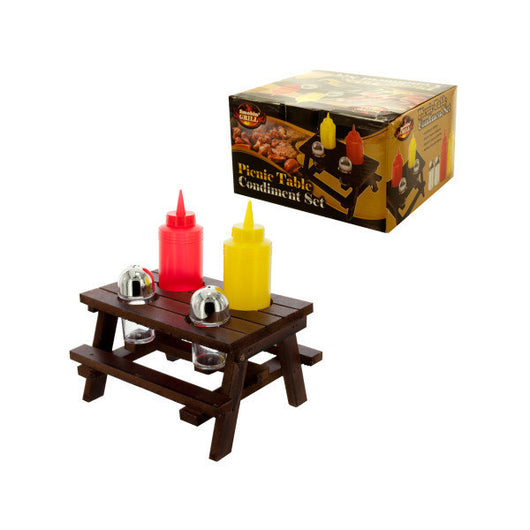 Picnic Table Condiment Set