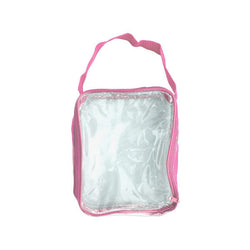 Clear Travel Bag With Pink Trim