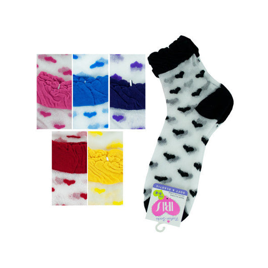 Mid Cut Hearts 6-8 Socks