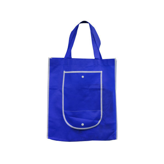 Blue Shopping Tote With Pocket