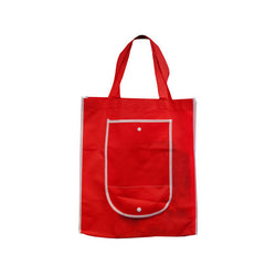 Red Shopping Tote With Pocket