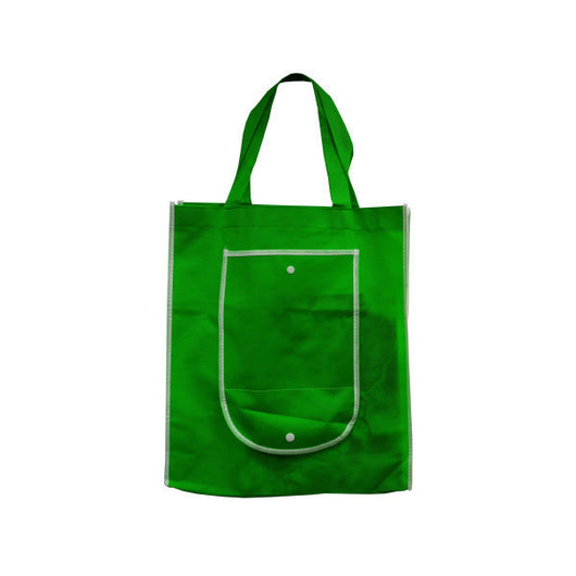 Green Shopping Tote With Pocket