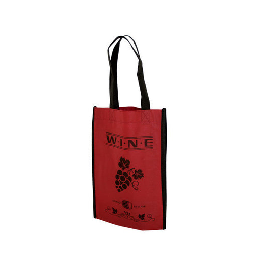 Red Wine Bottle Carry Bag With Four Sections