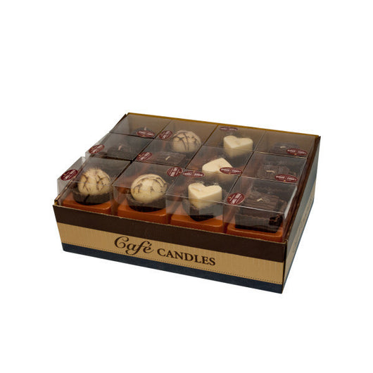 Mini Desserts Chocolate Scented Candles Counter Top Display