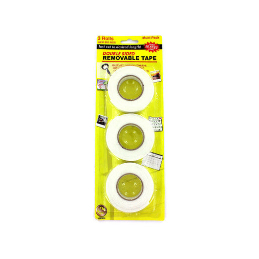 3 Rolls Double-Sided Removable Tape