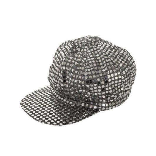 Silver Sequin News Boy Hat