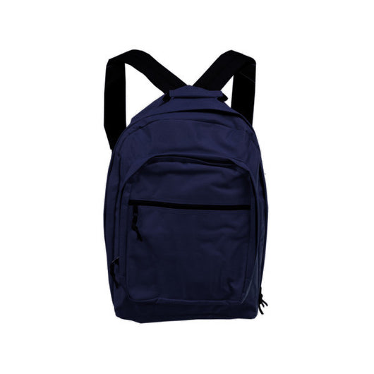 Blue And Black Backpack With Storage Pockets