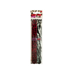 Red Furry Animal Print Nail File & Buffer Set