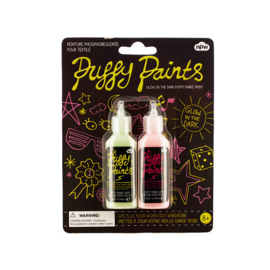 Glow In The Dark Puffy Fabric Paints