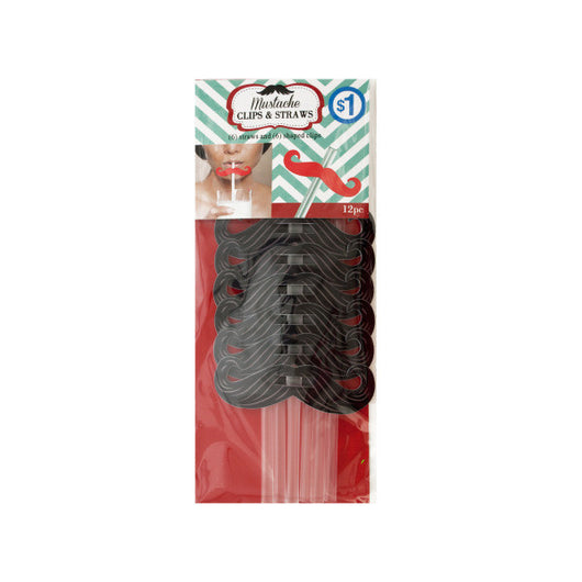 Mustache Clips & Straws