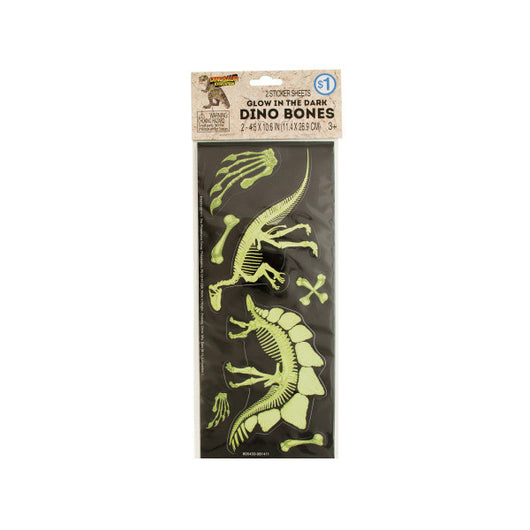 Glow In The Dark Dinosaur Bones Stickers