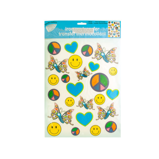 Iron-On Peace Love Joy Transfers
