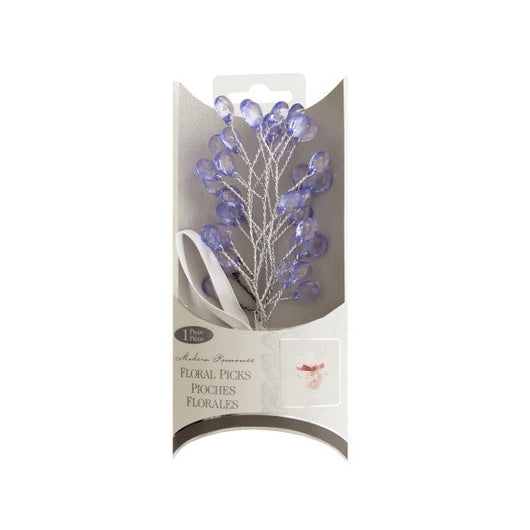 Purple Faceted Drops Bouquet Floral Picks