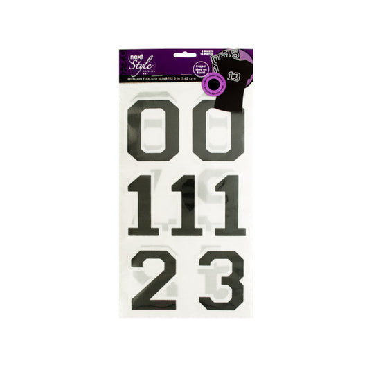 Iron-On Flocked Numbers
