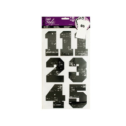 Iron-On Black Numbers