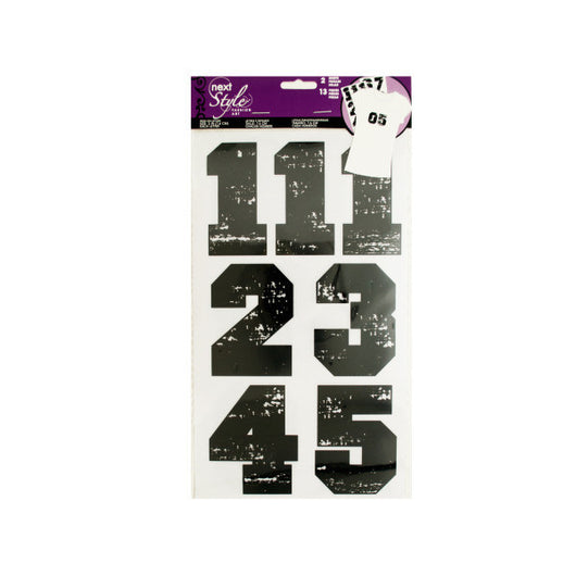 Iron-On Black Numbers