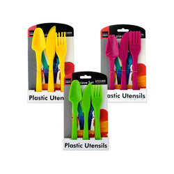 Bright Colors Plastic Utensils Set