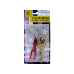 Lady Shaped Bottle Opener Keychain Set