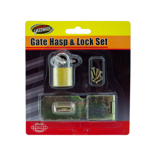 Gate Hasp And Lock Set