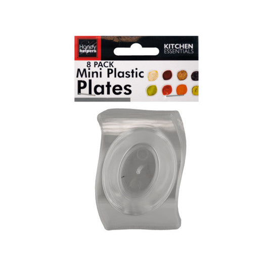 Clear Mini Plastic Plates Set