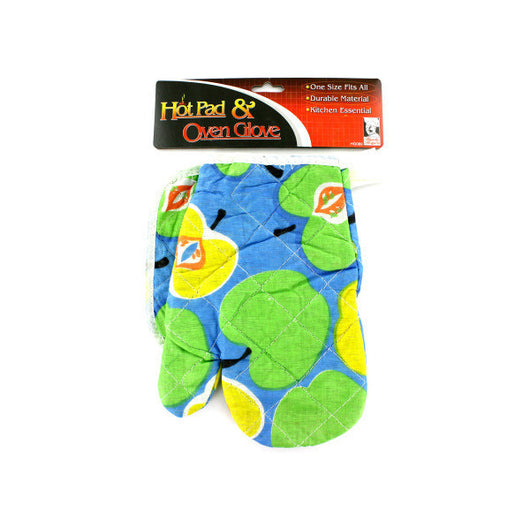 Hot Pad And Oven Glove Set