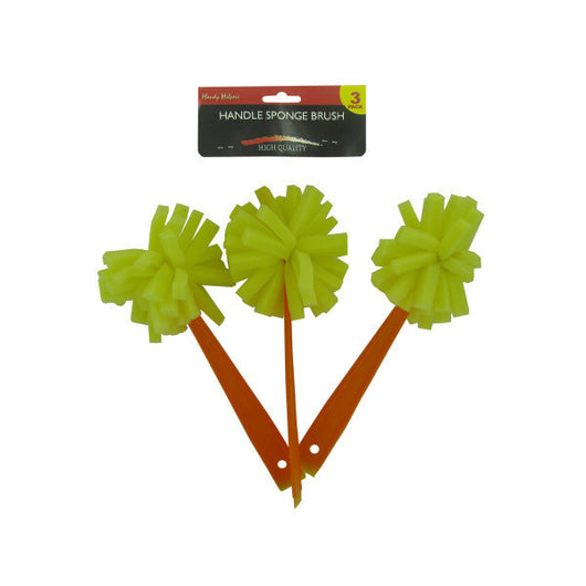 Sponge Puff Brush With Handle, Pack Of 3