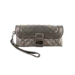 Quilted Pewter Wristlet