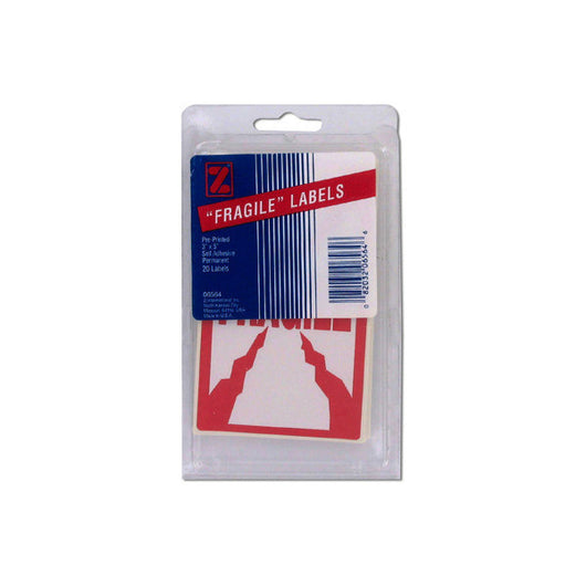 20 Pack 3 X 5 Pre-Printed Fragile Labels