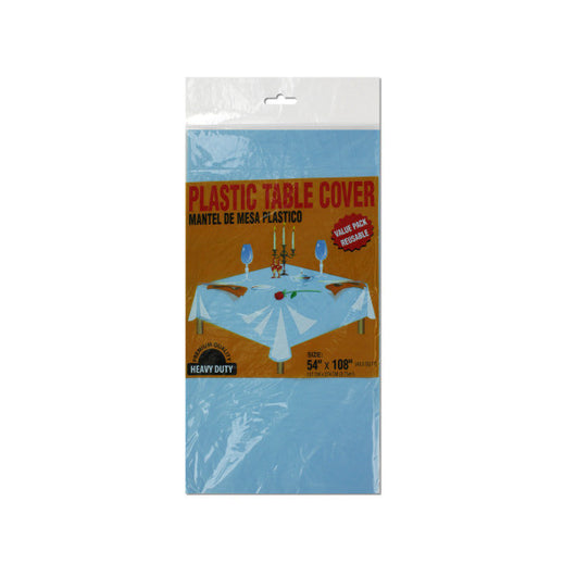 Light Blue Plastic Tablecloth