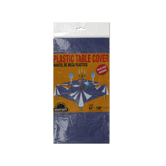 Blue Plastic Tablecloth