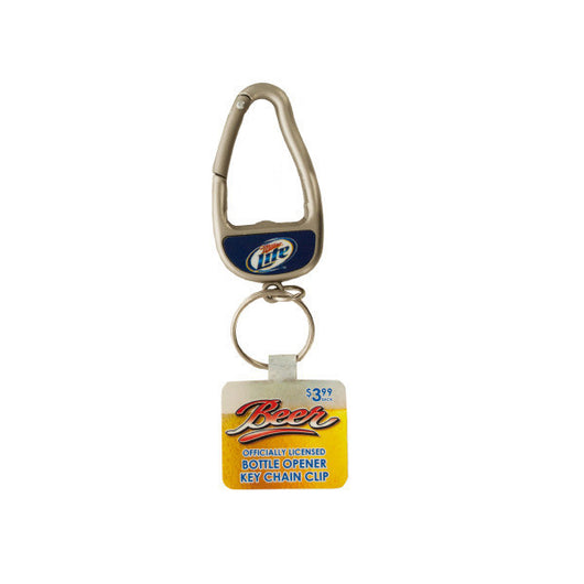 Miller Lite Bottle Opener Carabineer Keychain