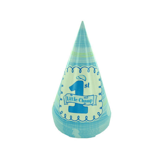 1St Birthday Party Hats, Little Champ, Pack Of 8