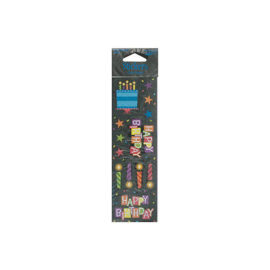 Holographic Happy Birthday Stickers