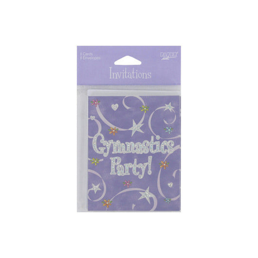 Gymnastics Party Invitations