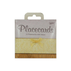 Elegant Place Cards With Ribbon, Pack Of 12