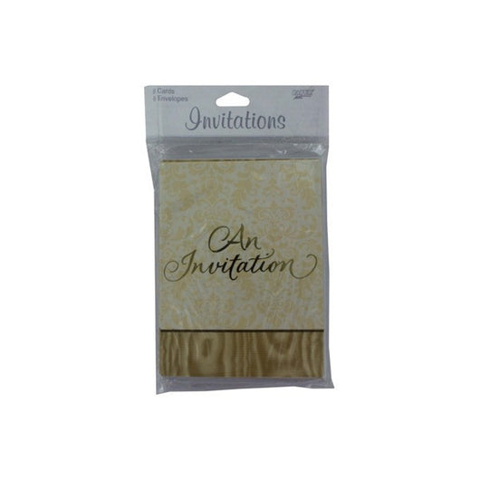 Gold Splendor Invitations, Pack Of 8