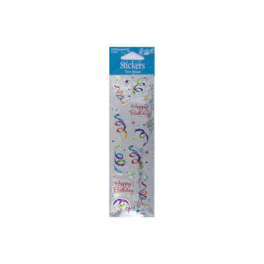 Holographic Birthday Stickers, One Sheet