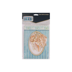 Tranquil Seas Quarter-Fold Die Cut Centerpiece