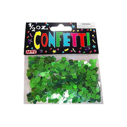 Confetti Heart Metalic Green