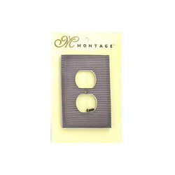 Grey Ribbed Electrical Plate