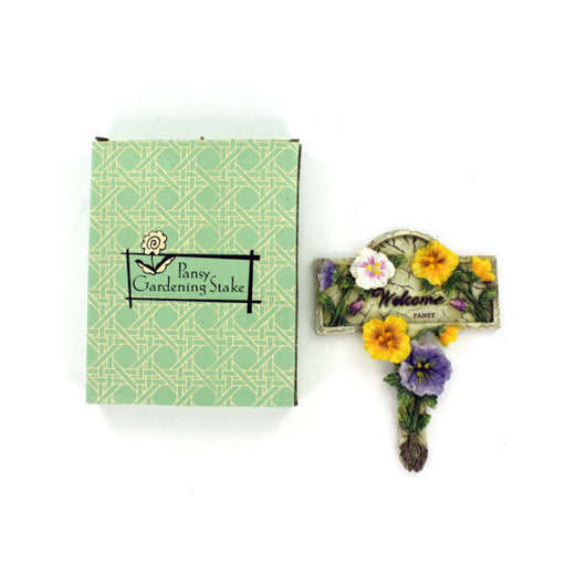 Pansy Welcome Garden Stake